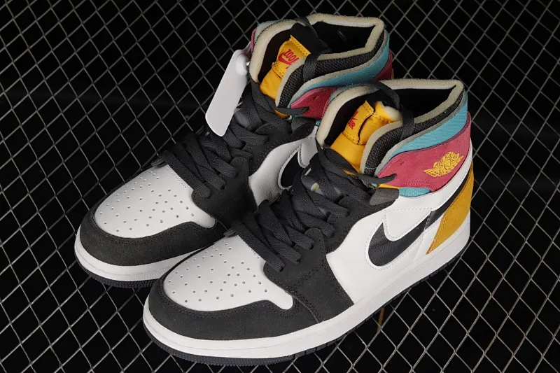 All categories Air Jordan Jordan series basketball shoes Air Jordan 1 High Air Jordan 1 Zoom CMFT AJ1 Joe 1 white black yellow color matching CT0978-016